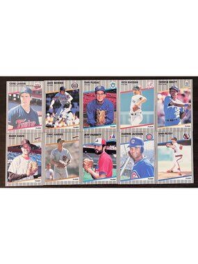 1989 Fleer The All Star Break Lot Of 10 MLB Major League Baseball Cards